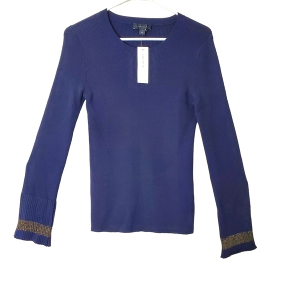 Ann Taylor Tops - Ann Taylor Ribbed Flare Sleeve Sweater S